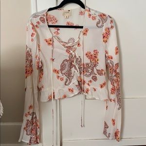 Boho bell sleeve shirt